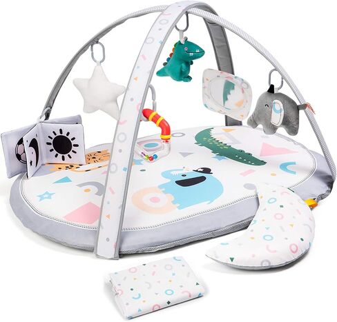 Lupantte Baby Gym Play Mat with 9 Toys for Sensory and Motor Skill Development Language Discovery, Thicker Non-Slip Activity Ball Pit, Green Tree Newborns, Babies to Toddlers as Gift in Kuwait