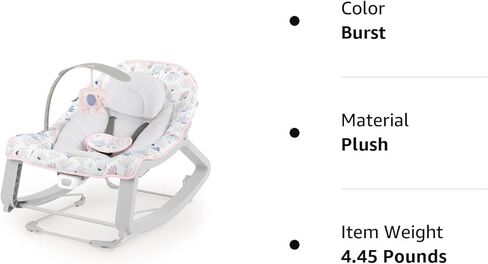 كرسي هزاز للأطفال من Ingenuity Keep Cozy 3 في 1 Grow with Me، مقعد وهزاز للرضع والأطفال الصغار، اهتزازات وبار ألعاب، من 0 إلى 30 شهرًا يصل وزنه إلى 40 رطلاً (ويفر) in Kuwait