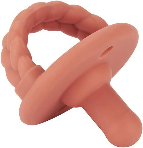 Itzy Ritzy Silicone Pacifiers for Newborn - Sweetie Soother Pacifiers Feature Collapsible Handle & Two Air Holes for Added Safety; for Ages Newborn and Up, Set of 2 in Agave & Succulent in Saudi Arabia
