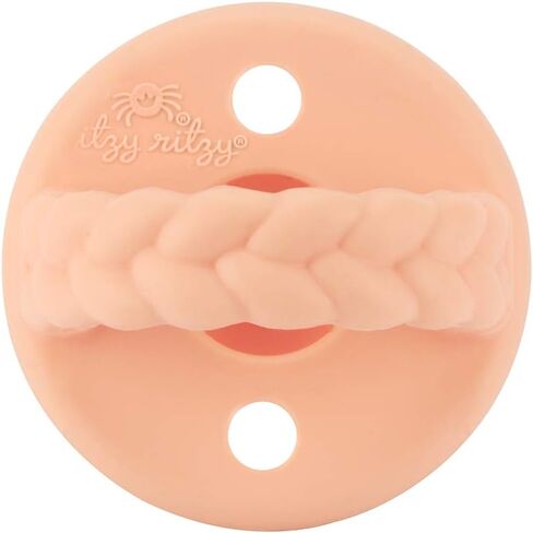 Itzy Ritzy Silicone Pacifiers for Newborn - Sweetie Soother Pacifiers Feature Collapsible Handle & Two Air Holes for Added Safety; for Ages Newborn and Up, Set of 2 in Agave & Succulent in Saudi Arabia