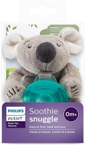 Philips Avent Soothie Snuggle Pacifier Holder with Detachable Pacifier, 0m+, Cow, SCF347/05 in Saudi Arabia