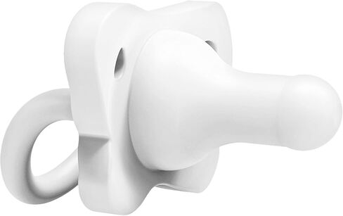 Dr. Brown's HappyPaci 100% Silicone Baby Pacifier, Contoured One-Piece Design, White, Blue, Light Blue, 0-6m, BPA-Free, 6 Pack in Saudi Arabia