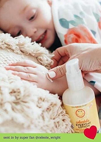 California Baby Calendula Lotion | 100% Plant-Based Moisturizer | Lavender Baby Lotion | Face Moisturizer For Dry Skin | Hypoallergenic | 19 oz. in Saudi Arabia