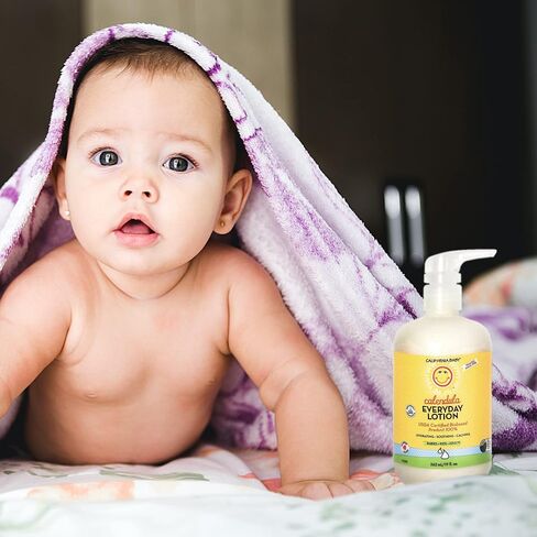 California Baby Calendula Lotion | 100% Plant-Based Moisturizer | Lavender Baby Lotion | Face Moisturizer For Dry Skin | Hypoallergenic | 19 oz. in Saudi Arabia