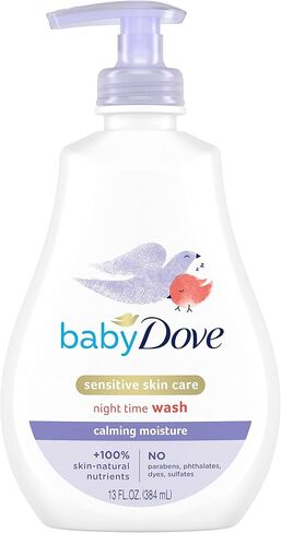 Baby Dove Sensitive Skin Care Baby Wash Calming Moisture For a Calming Baby Bath Wash Hypoallergenic and Tear-Free, Washes Away Bacteria 13 oz in Saudi Arabia