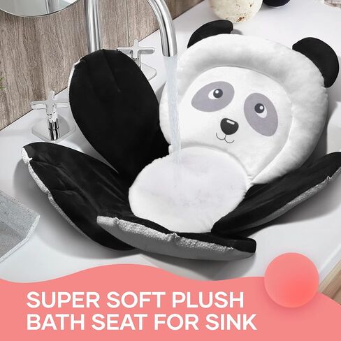 BATHBEARY Baby Sink Bath Cushion, Baby Bathtub Seat Panda Bear Design Cushion for Newborn Sink Bath Soft and Plush Washable Baby Bath Cushion in Saudi Arabia
