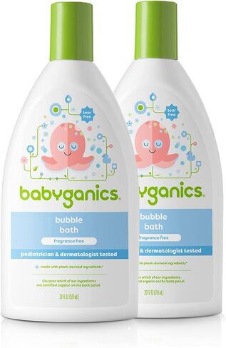 حمام فقاعات Babyganics، غير مسبب للحساسية، ينظف بلطف، خالي من العطور، 20 أونصة سائلة، قد تختلف التعبئة والتغليف in Kuwait