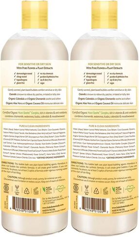 BABO Botanicals Moisturizing Oat & Calendula 2-in-1 Bubble Bath & Wash – Lightly Scented Gentle Cleanser for Dry or Sensitive Skin – Safe for Baby, Toddler, Kids & Family – Vegan – 1 or 2 Pack in Saudi Arabia