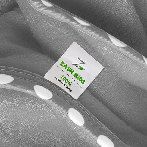Set of 2 Hooded Baby Towels – White and Grey – Luxurious, Large and Super Absorbent – 30 x 30 Inch – Soft and Suitable for Infants, Toddlers and Kids – 400 GSM in Saudi Arabia