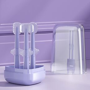 فرشاة أسنان سيليكون للأطفال من إتش كيو إس إلسوند لتدريب التسنين، فرشاة أسنان ناعمة للأطفال، فرشاة اللسان، منظف لسان الطفل، مجموعة فرشاة أسنان سيليكون متعددة الوظائف للأطفال الصغار in Kuwait