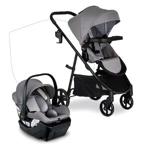 Britax Willow Brook Baby Travel System, Infant Car Seat and Stroller Combo with Aspen Base, ClickTight Technology, RightSize System and 4 Ways to Stroll, Graphite Glacier in Kuwait