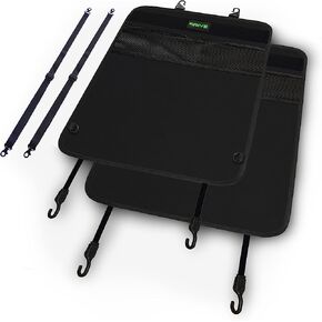 DRIVE AUTO PRODUCTS - 2 Pack Car Seat Back Protectors, Reversible Kick Mats - Black in Saudi Arabia
