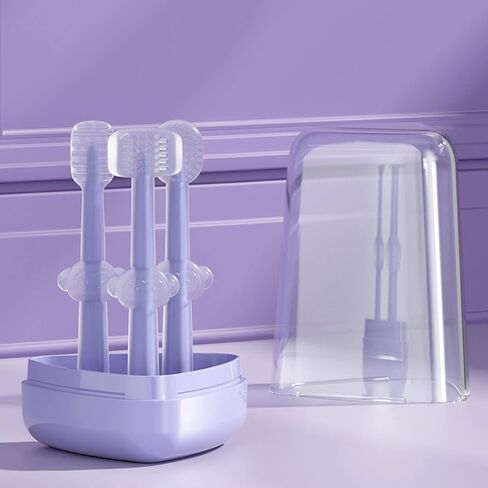 فرشاة أسنان سيليكون للأطفال من إتش كيو إس إلسوند لتدريب التسنين، فرشاة أسنان ناعمة للأطفال، فرشاة اللسان، منظف لسان الطفل، مجموعة فرشاة أسنان سيليكون متعددة الوظائف للأطفال الصغار in Kuwait