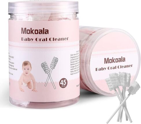 60Pcs Baby Tongue Cleaner, Baby Toothbrush, Disposable Baby Mouth Cleaner, Soft Gauze Toohthbrush Newborn Oral Cleaning Stick Dental Care for 0-36 Month Baby in Saudi Arabia