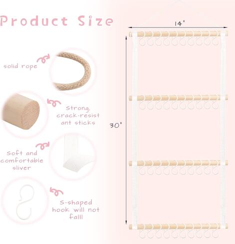 POVETIRE Headband Holder for Girls Baby Headband Organizer Head Bands Hair Accessories Display Organizer Wall Hanging Decor for Nursery baby Room in Saudi Arabia