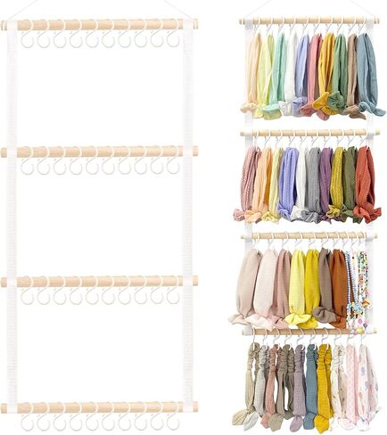 POVETIRE Headband Holder for Girls Baby Headband Organizer Head Bands Hair Accessories Display Organizer Wall Hanging Decor for Nursery baby Room in Saudi Arabia