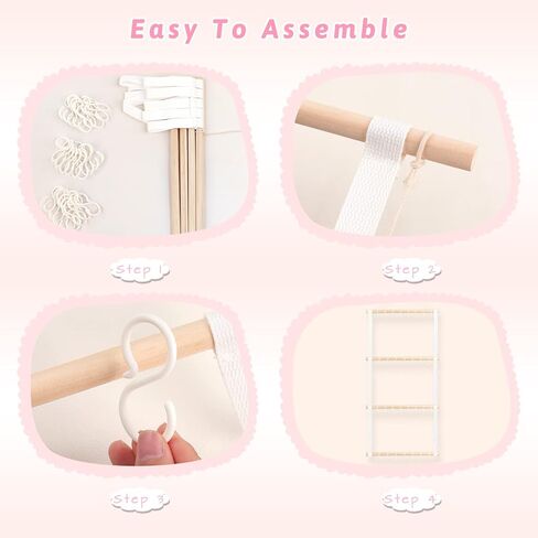 POVETIRE Headband Holder for Girls Baby Headband Organizer Head Bands Hair Accessories Display Organizer Wall Hanging Decor for Nursery baby Room in Saudi Arabia