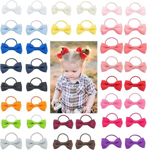 40 قطعة شعر صغيرة الضفيرة الشعر فيونكات شعر للبنات الصغار بنات قوس ذيل حصان in Kuwait