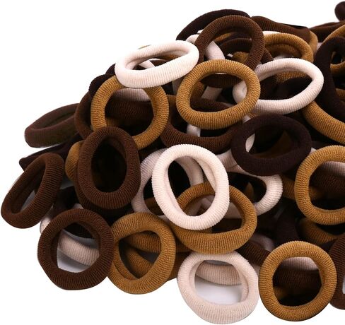 Baby Hair Ties, Cotton Toddler Hair Ties for Girls, Kids Seamless Hair Bands, Girls Elastic Ponytail Holders, Diameter 0.97 Inch and Assorted Colors by Qarwayoc in Saudi Arabia