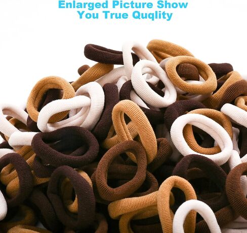 Baby Hair Ties, Cotton Toddler Hair Ties for Girls, Kids Seamless Hair Bands, Girls Elastic Ponytail Holders, Diameter 0.97 Inch and Assorted Colors by Qarwayoc in Saudi Arabia