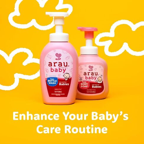 صابون غسيل Arau Baby - لطيف جدًا للأطفال، يعتمد على الصابون وليس منظفًا، تم اختباره من قبل أطباء الجلدية، زيوت عطرية، لا يحتوي على مواد سطحية صناعية - لافندر (27 أونصة سائلة - عبوة من قطعة واحدة) in Kuwait