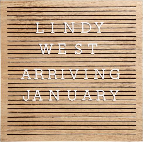 Pearhead Classic Wooden Letterboard for Home Décor, Baby Announcement or Pregnancy Announcement, Baby Keepsake Photo Sharing Prop, Milestone Moments Letterboard in Saudi Arabia