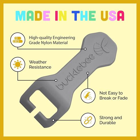 BUCKLEBEE Easy Car Seat Buckle Release Aid for Children Unbuckle Car Seat Release Tool - Car Seat Button Pusher - Car Seat Opener For Nails - Car Seat Buckle Release Tool Buddy Me (1 Pack Yellow) in Kuwait
