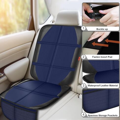 XHYANG Car Seat Protector,Auto Car Seat Protectors Baby Carseat Waterproof & Durable 600D Fabric for Child Baby Car Seat Mat Vehicle Pet Cover 2 Storage Pockets (2 Pack) in Saudi Arabia