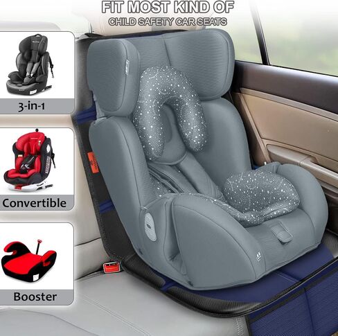 XHYANG Car Seat Protector,Auto Car Seat Protectors Baby Carseat Waterproof & Durable 600D Fabric for Child Baby Car Seat Mat Vehicle Pet Cover 2 Storage Pockets (2 Pack) in Saudi Arabia