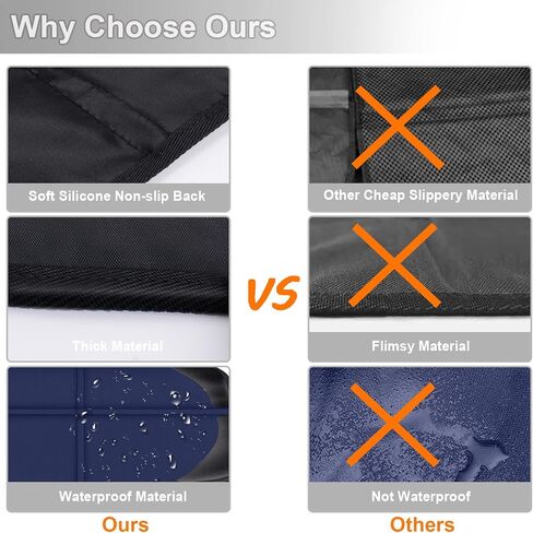 XHYANG Car Seat Protector,Auto Car Seat Protectors Baby Carseat Waterproof & Durable 600D Fabric for Child Baby Car Seat Mat Vehicle Pet Cover 2 Storage Pockets (2 Pack) in Saudi Arabia