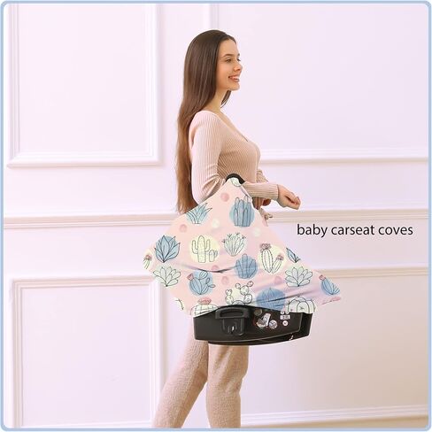 Car Seat Covers Canopy Cover - Multi-use Cover Carseat Canopy, Breathable Breastfeeding Cover, Car Seat Covers for Bbies, Boys & Girls Shower Gifts (Dark Blue Dinosaur) in Saudi Arabia