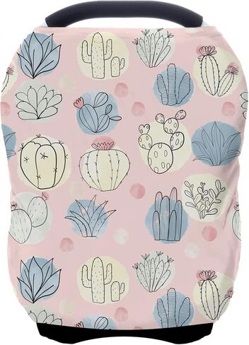 Car Seat Covers Canopy Cover - Multi-use Cover Carseat Canopy, Breathable Breastfeeding Cover, Car Seat Covers for Bbies, Boys & Girls Shower Gifts (Dark Blue Dinosaur) in Saudi Arabia
