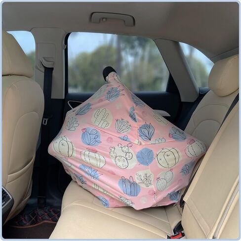 Car Seat Covers Canopy Cover - Multi-use Cover Carseat Canopy, Breathable Breastfeeding Cover, Car Seat Covers for Bbies, Boys & Girls Shower Gifts (Dark Blue Dinosaur) in Saudi Arabia