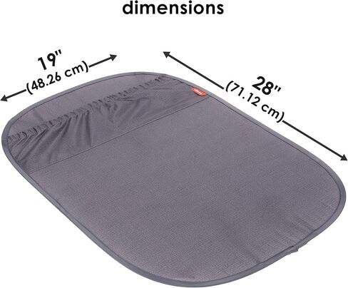 Diono Stuff 'N Scuff XL Kick Mat Back Seat Protector for Kids Feet with Storage Pocket, 100% Water Resistant for Protection of Your Upholstery from Dirt, Mud, Scratches, Gray in Saudi Arabia