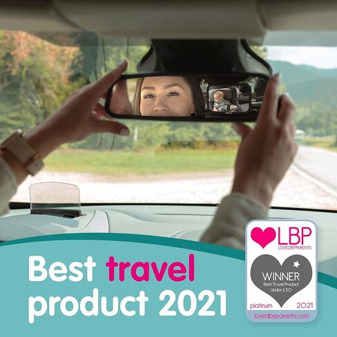 Onco Baby Car Mirror Rear-facing - Platinum Award Winning Car Mirror Baby Rear Facing Seat, Baby Essentials for Newborn, 100% Shatterproof Baby Mirror for Car, 360° Car Seat Mirror Rear Facing Infant in Saudi Arabia