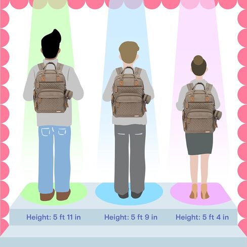 iniuniu Baby Diaper Bag Backpack, 4 in 1 kit Large Capacity Travel Backpack | Waterproof Backpack for Moms Dads,Travel Backpack with Pouch,Washable Changing Pad, Baby Essentials in Saudi Arabia