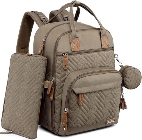 iniuniu Baby Diaper Bag Backpack, 4 in 1 kit Large Capacity Travel Backpack | Waterproof Backpack for Moms Dads,Travel Backpack with Pouch,Washable Changing Pad, Baby Essentials in Saudi Arabia
