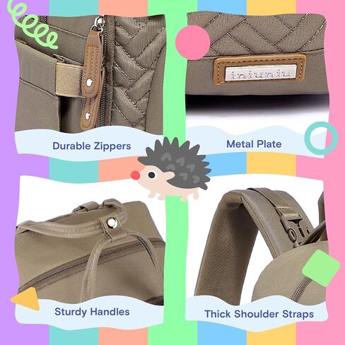iniuniu Baby Diaper Bag Backpack, 4 in 1 kit Large Capacity Travel Backpack | Waterproof Backpack for Moms Dads,Travel Backpack with Pouch,Washable Changing Pad, Baby Essentials in Saudi Arabia