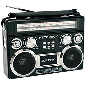 Dolphin Audio Retrobox AM/FM Shortwave World Radio Black One Size, (AMK12202612000) in Saudi Arabia