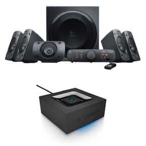 Logitech Z906 Surround Sound Speaker System Bundle with Bluetooth Audio Adapter in Saudi Arabia