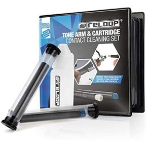 Reloop Cleaning Set for Turntable Tone Arm and Cartridge Contacts, Also Cleans Stylus and Needles, Includes Wet and Dry Brushes, 10ml Liquid Cleaning Fluid and Storage Carry Case in Kuwait