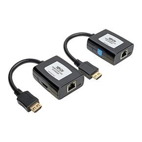 مجموعة تمديد HDMI بطول Cat5 Cat6 Cat6 من شركة Tripp Lite مع كابل توصيل يعمل بالطاقة، جهاز إرسال بطول 1080 بكسل عند 60 هرتز TAA (B126-1P1M-U-POC)