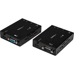 StarTech.com HDMI over CAT5/CAT6 Ethernet Extender with HDBaseT - 4K@115ft, 1080p@230ft - HDMI Video Transmitter and Receiver Kit w/ POC (ST121HDBTE),Black