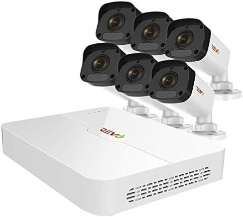 تلفزيون ريفو أمريكا ألترا إتش دي 8 2 تيرابايت HDD IP NVR نظام للمراقبة بالفيديو ، 6 × 4 ميجا بكسل IP / داخلي رصاصة - إمكانية الوصول عن بعد عن طريق الهاتف الذكي ، الكمبيوتر اللوحي ، ماك in Kuwait