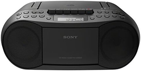 Sony Stereo CD/Cassette Boombox Home Audio Radio, Black (CFDS70BLK), 13.7 x 6.1 x 9 inches in Saudi Arabia