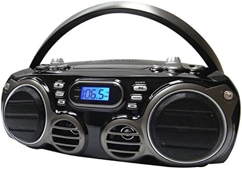 Sylvania Portable Bluetooth CD Radio BoomBox, Black in Saudi Arabia