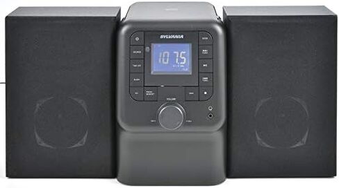 SYLVANIA SRCD2732BT-BLACK Bluetooth Micro System with FM Radio and CD Player (Black) in Saudi Arabia