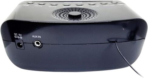 منبه NAXA Electronics NRC-182 ثنائي الراديو، 2 منافذ USB، صوت متدفق بدون أسلاك من خلال بلوتوث، توصيل الهواتف الذكية، تابلت، أجهزة صوتية أخرى، أسود in Kuwait