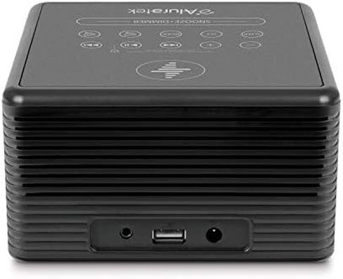 Aluratek Wireless Charging (5W) Clock Radio, FM Radio w/Bluetooth Speaker, USB Charging Port (ABQC02F) in Saudi Arabia