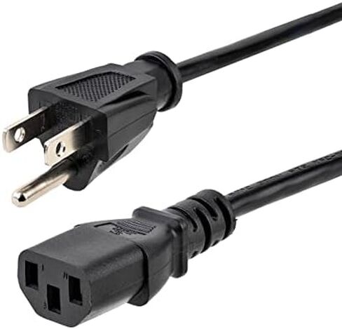 StarTech.com 3ft (1m) Computer Power Cord, NEMA 5-15P to C13, 10A 125V, 18AWG, Black Replacement AC Power Cord, Printer Power Cord, PC Power Supply Cable, Monitor Power Cable - UL Listed (PXT101_3) in Saudi Arabia
